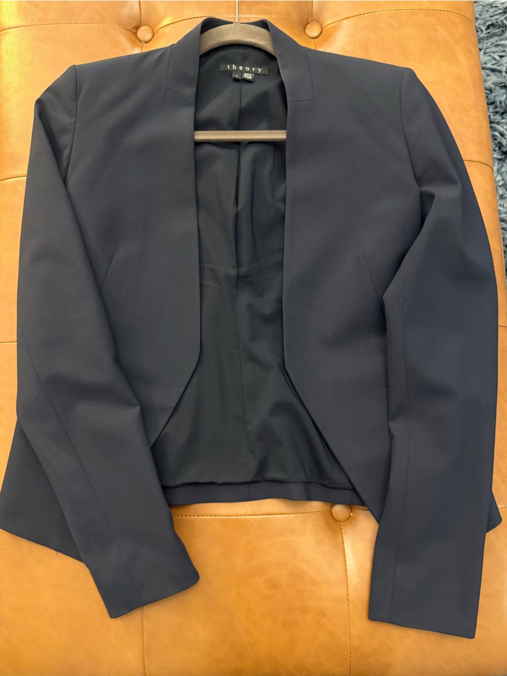 Theory Women's Navy Open-Front Blazer Jacket